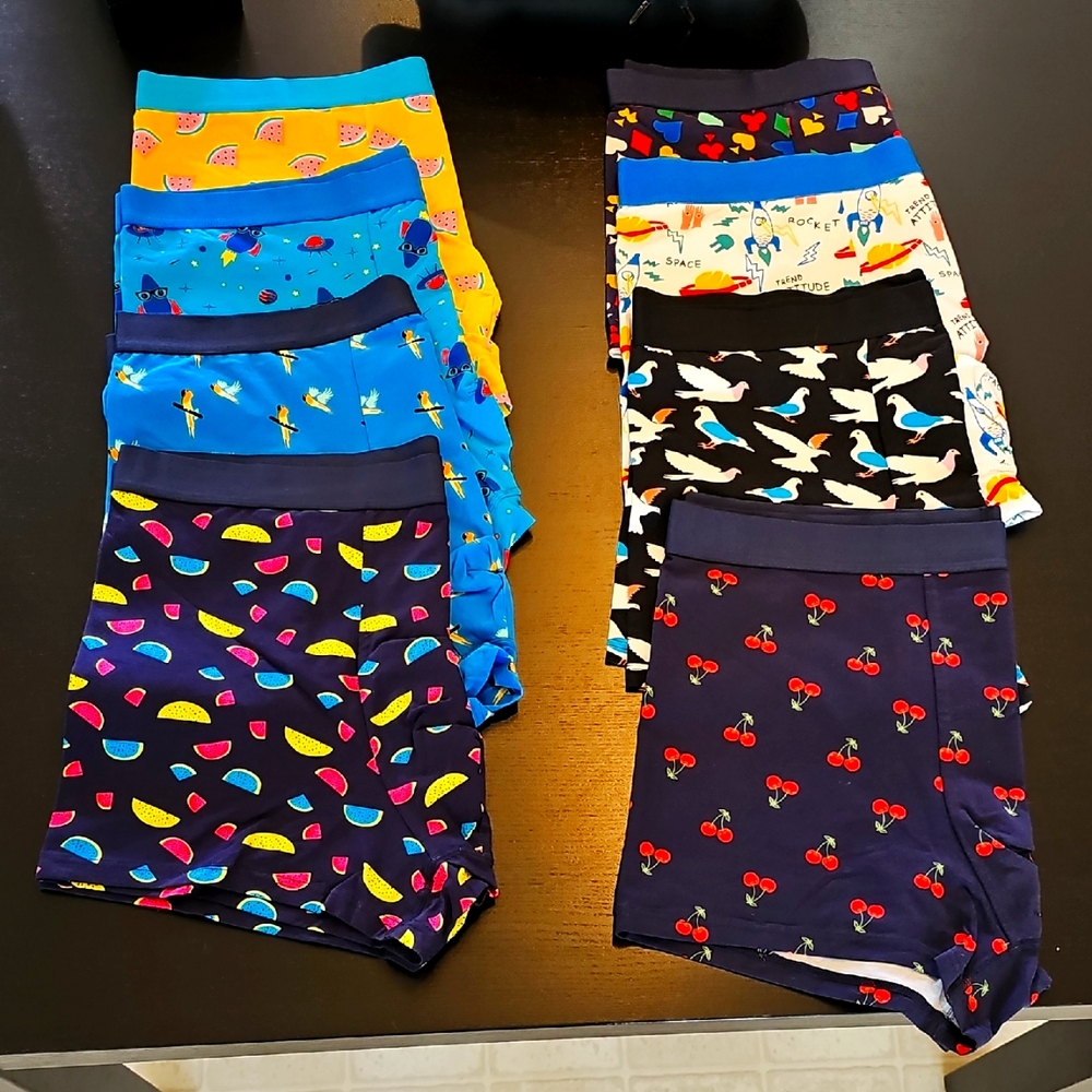 NEW*8 pairs!  Colorful Patterned mens Boxer Briefs Set XXL